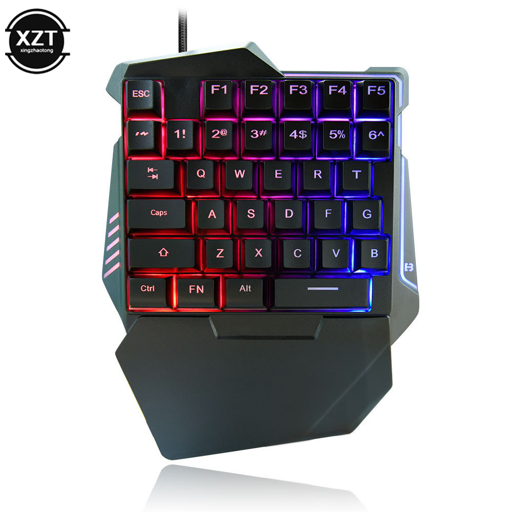 Gaming Keyboard Half - USB 片手キーボード ゲーム用メカニカルフィールキーボード ポータブル 35 キー
