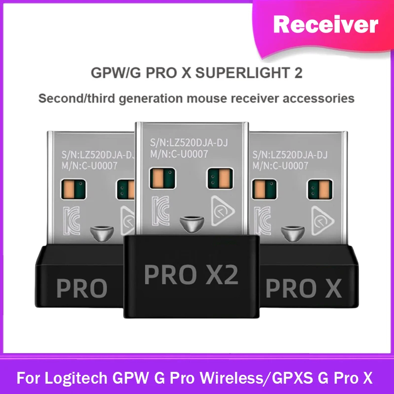 Logitech Mouse G Pro X Superlight - Logitech g proワイヤレス/gpro xスーパーライト用のオリジナルのusbドングルレシーバーアダプター,ゲームアクセサリー
