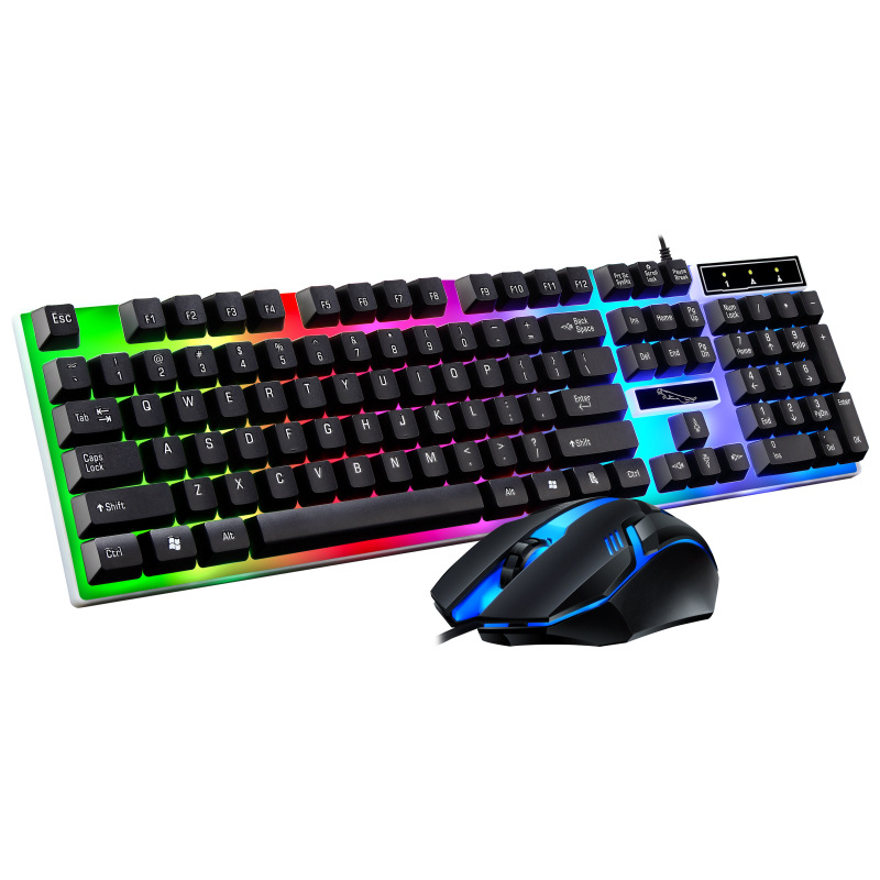 Gaming Keyboard Mobile - RGBゲーミングキーボードとマウスキット,ゲーマーキーボードとマウスキット,PCおよびWindows用の有線メカニカルゲーミングキーボード