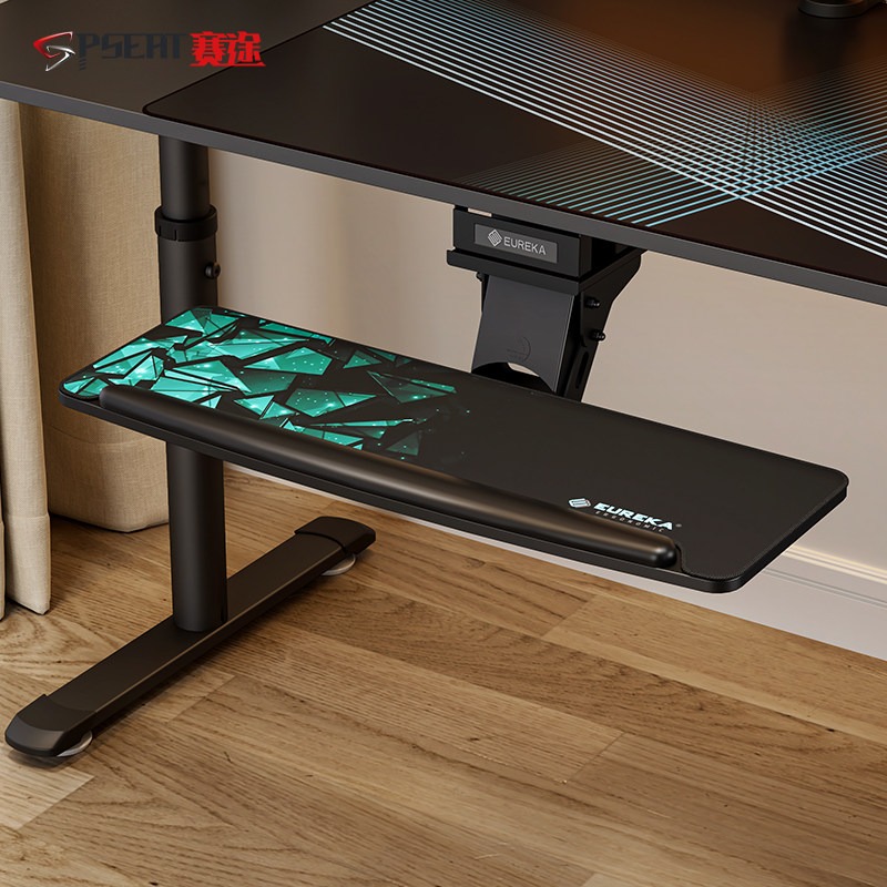 Gaming Keyboard Extension - デスクトップ多機能調節可能なキーボードホルダーゲームデスク拡張リストレストパッド360度調節可能なゲームアクセサリー