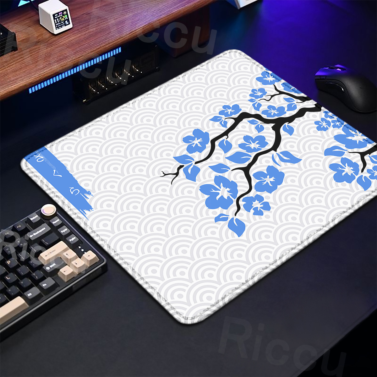 紫色のさくらゲーミングマウスパッド、小さなカーペット、滑り止 - Gaming Keyboard Brand のレビューと価格