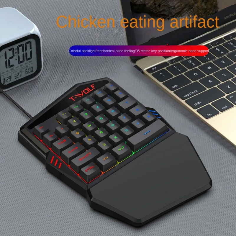 T-wolf-tf900片手キーボードセット、鶏と食事のため - Gaming Keyboard Half のレビューと価格