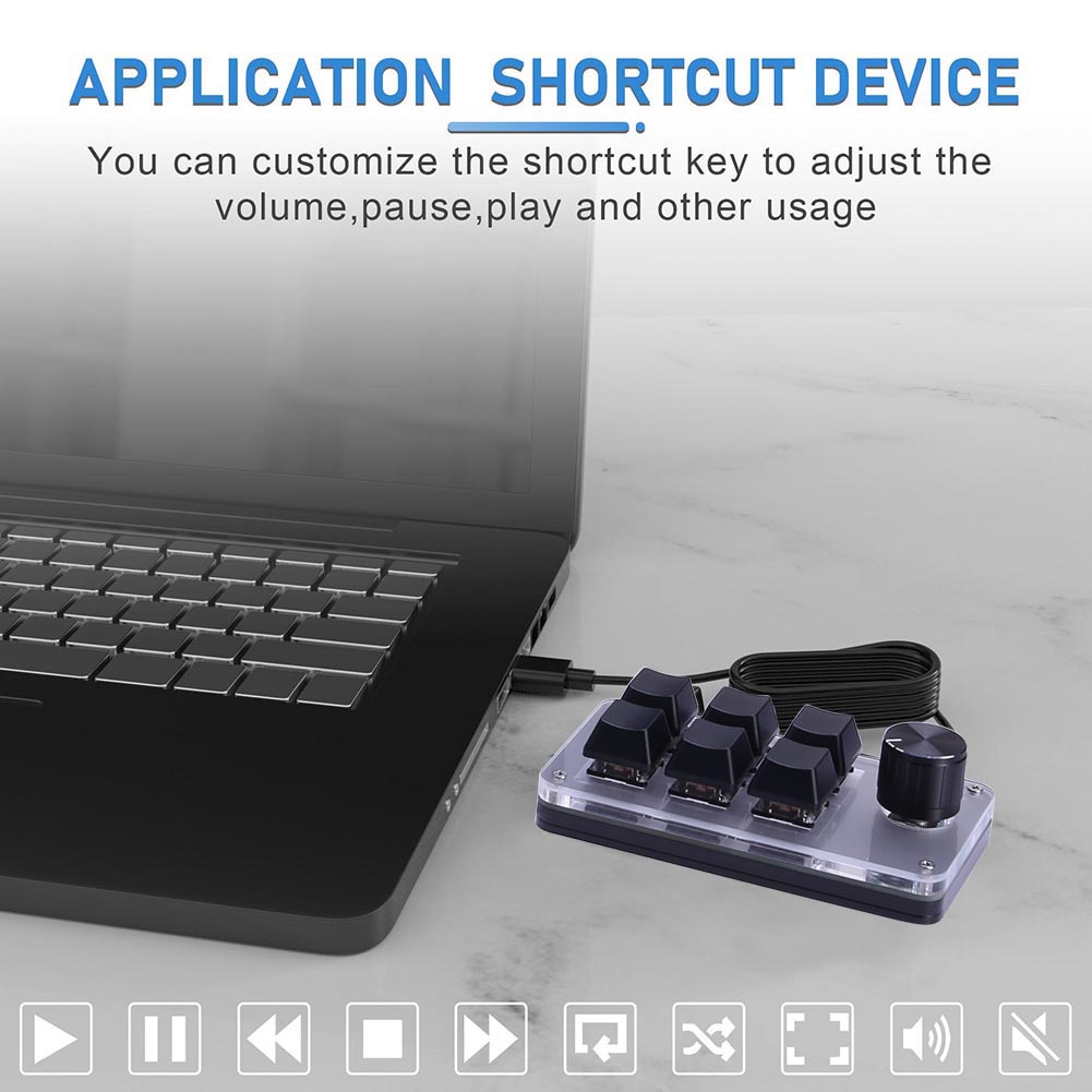 6キー1ノブ片手メカニカルゲーミングキーボードホットスワップ - Gaming Keyboard 1 Hand のレビューと価格