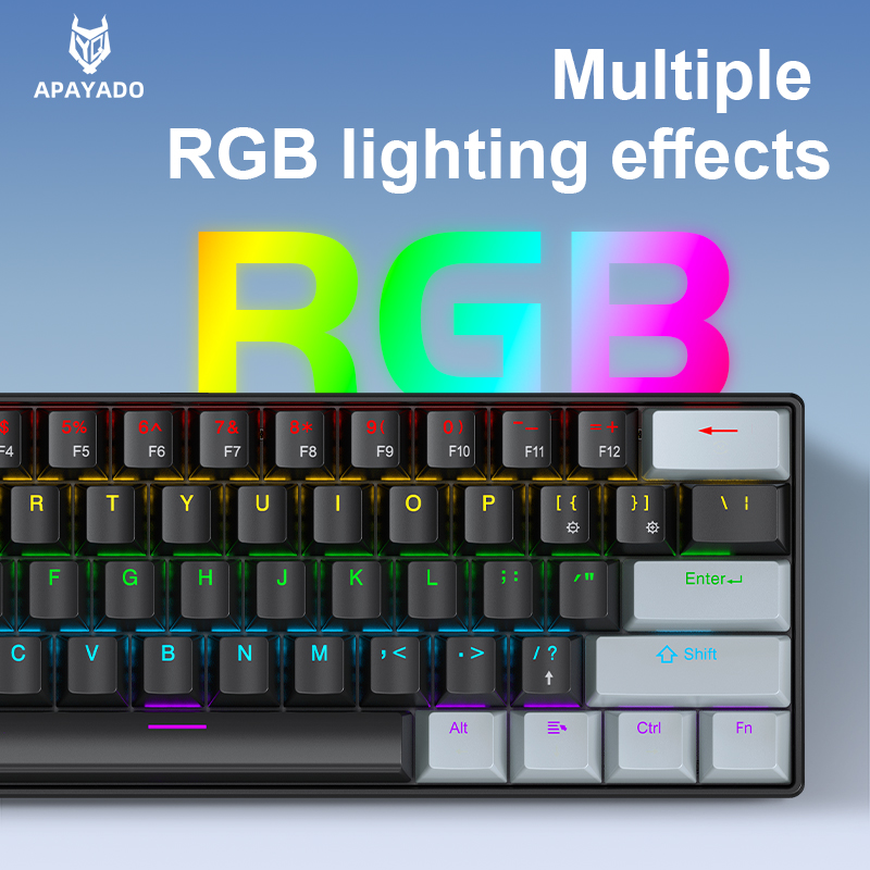 APAYADO K61 ミニメカニカルキーボード、有線、61 - Gaming Keyboard Half のレビューと価格