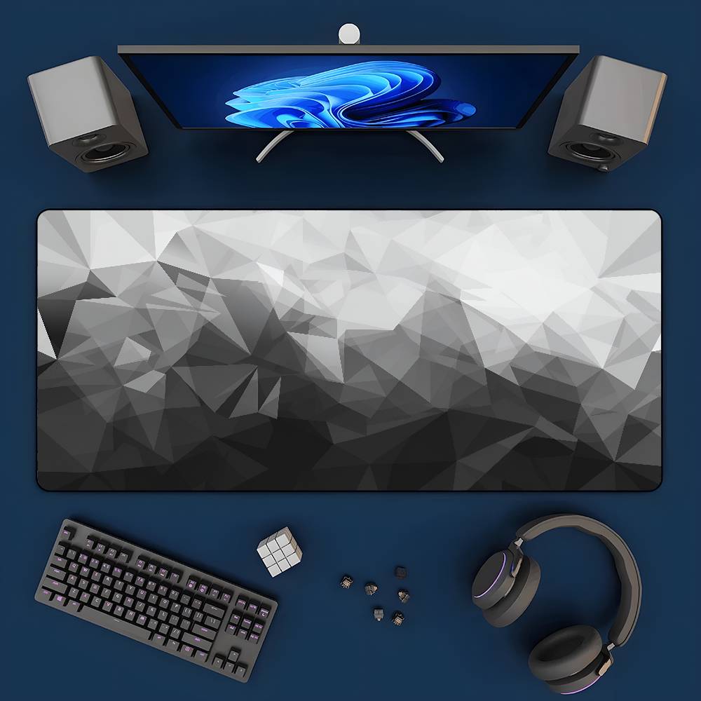 幾何学模様大型マウスパッド 100x50cm ビッグコンピュ - Gaming Keyboard Higround のレビューと価格