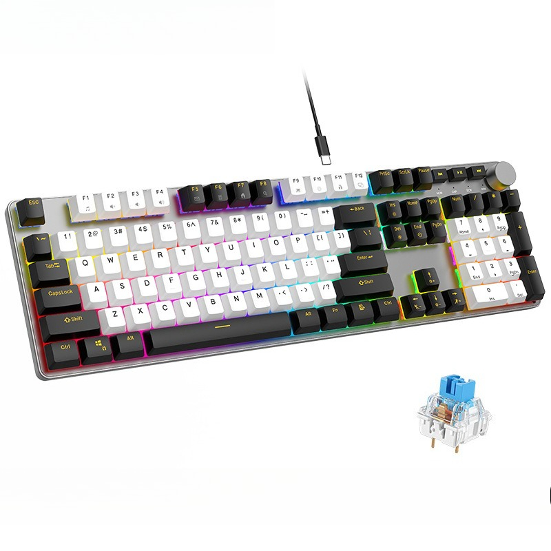 Eスポーツ メカニカルキーボード アルミ合金 低ノイズ レッ - Gaming Keyboard No Noise のレビューと価格