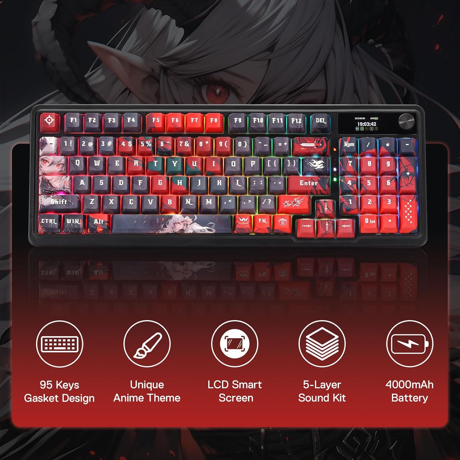 Redragon ワイヤレス ガスケット ゲーミング キーボ - Gaming Keyboard Mobile のレビューと価格