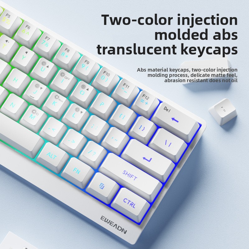 61キー ワイヤレス ミニキーボード Bluetooth+2 - Gaming Keyboard No Noise のレビューと価格