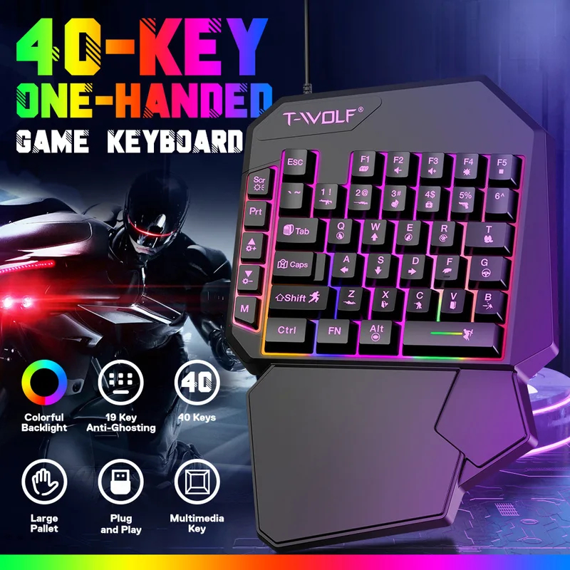 5 in 1セット 35キー 片手ミニゲーミングキーボード  - Gaming Keyboard 1 Hand のレビューと価格