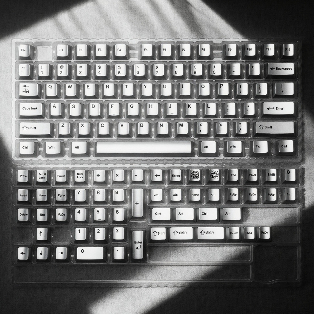 シルバーメタリックペイント小型フルセットキーキャップ、磁気ス - Gaming Keyboard Extension のレビューと価格