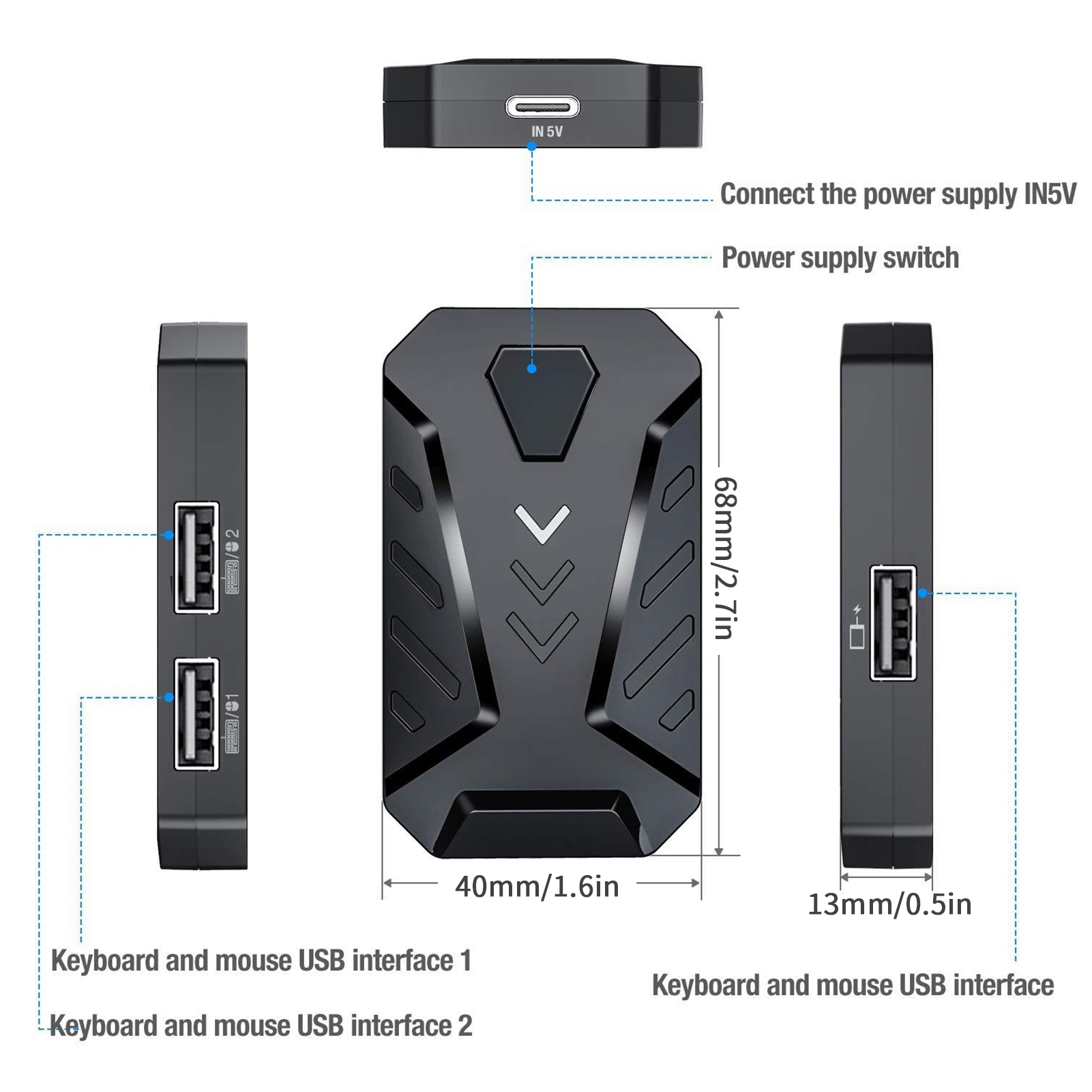 ゲーミングキーボードマウスコンバーターアダプター Andro - Gaming Keyboard Mobile のレビューと価格