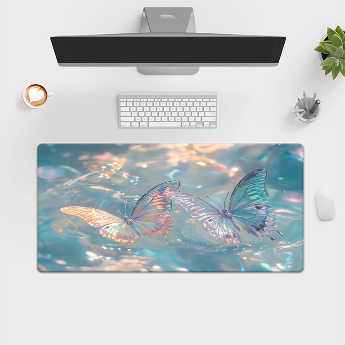 ブランドアイアンアートバタフライマウスパッド防水ゲーミングマ - Gaming Keyboard Brand のレビューと価格