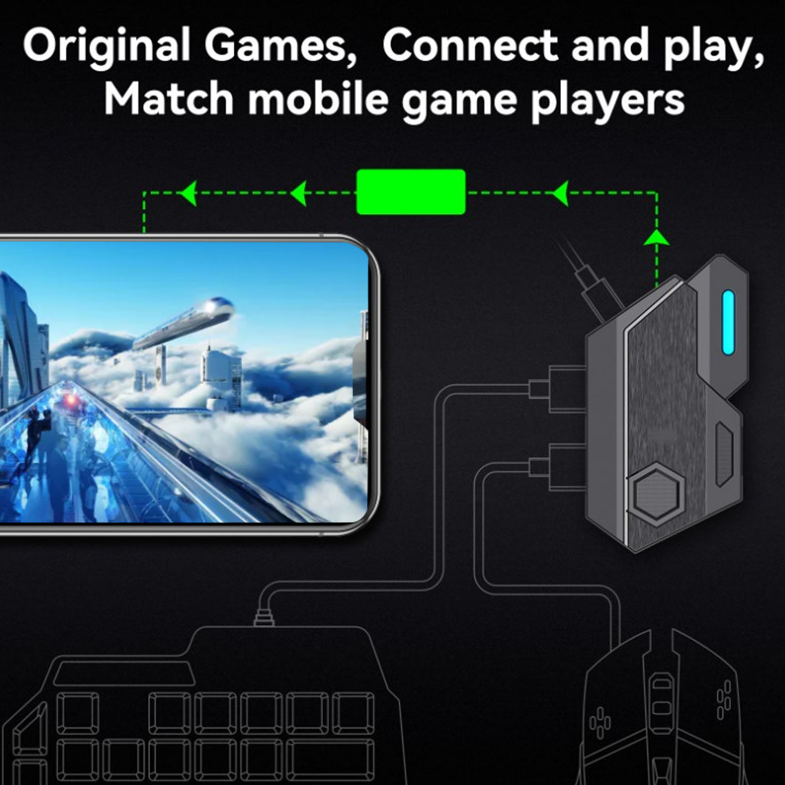 モバイルゲームコンボパック Bluetooth接続 片手キー - Gaming Keyboard Mobile のレビューと価格