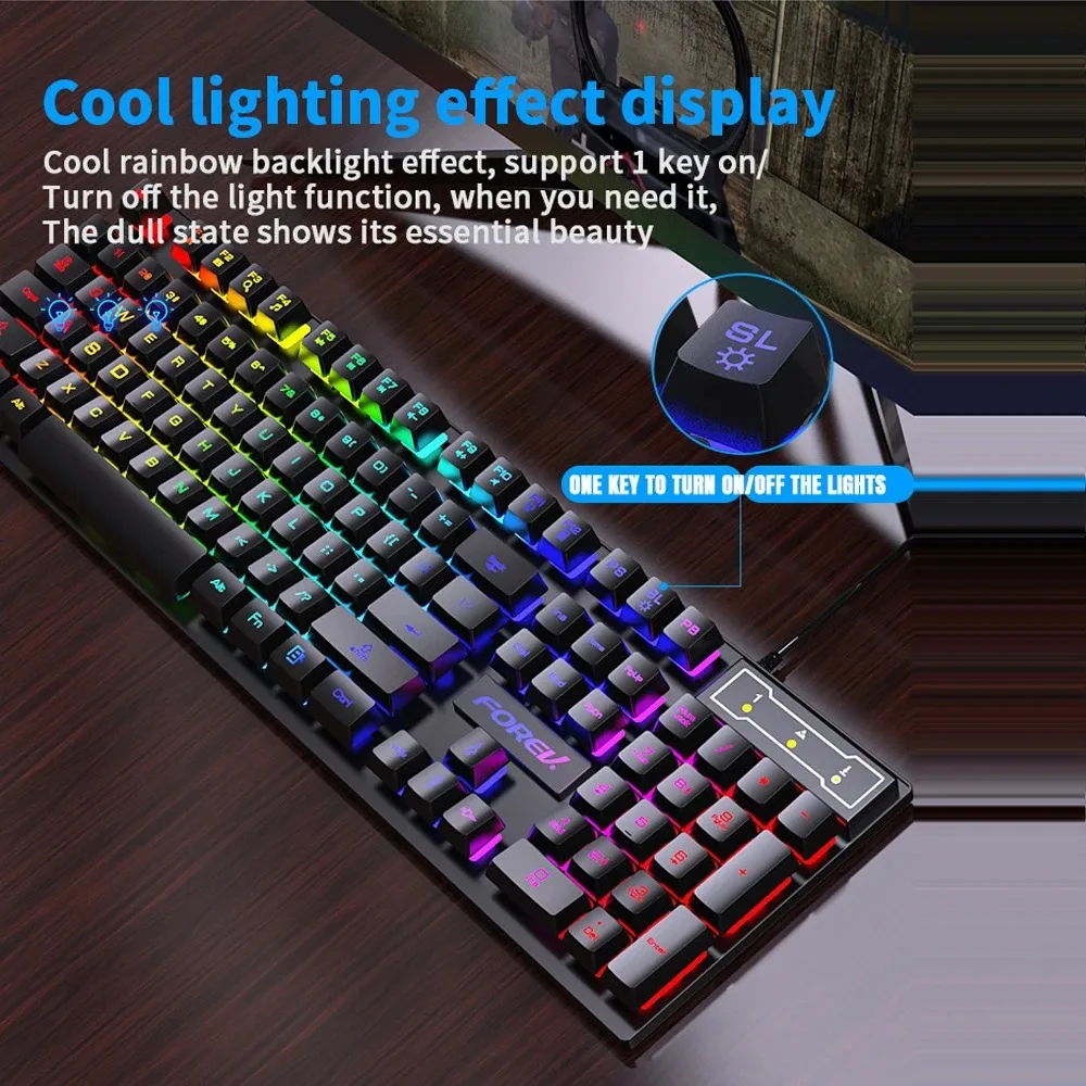 104 キーバックライト付きメカニカルキーボード有線ゲーミン - Gaming Keyboard Half のレビューと価格