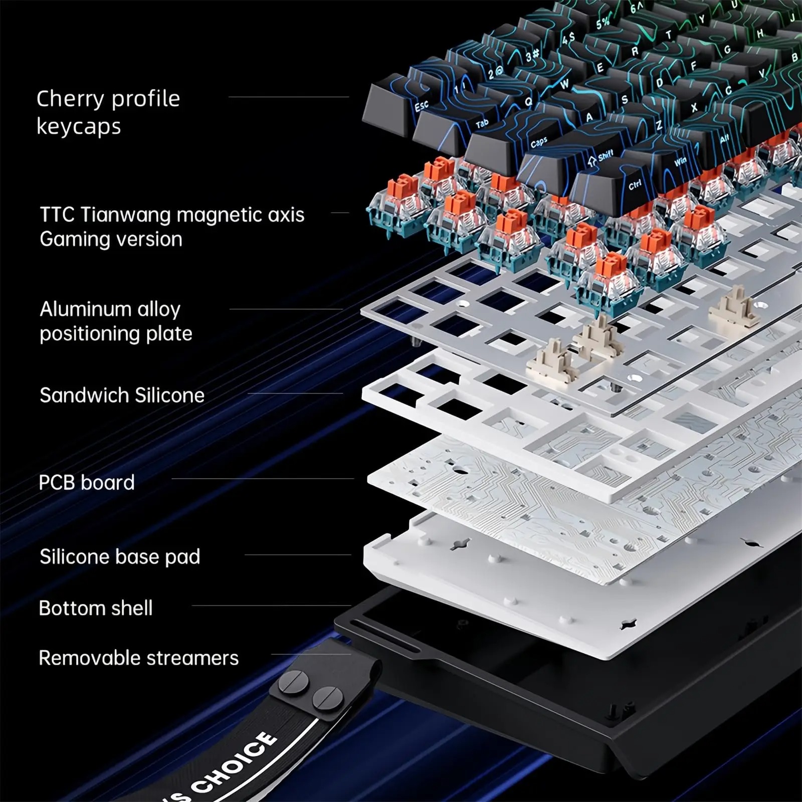 MCHOSE ACE 68 磁気スイッチゲーミングキーボード - Gaming Keyboard Hall Effect Switches のレビューと価格