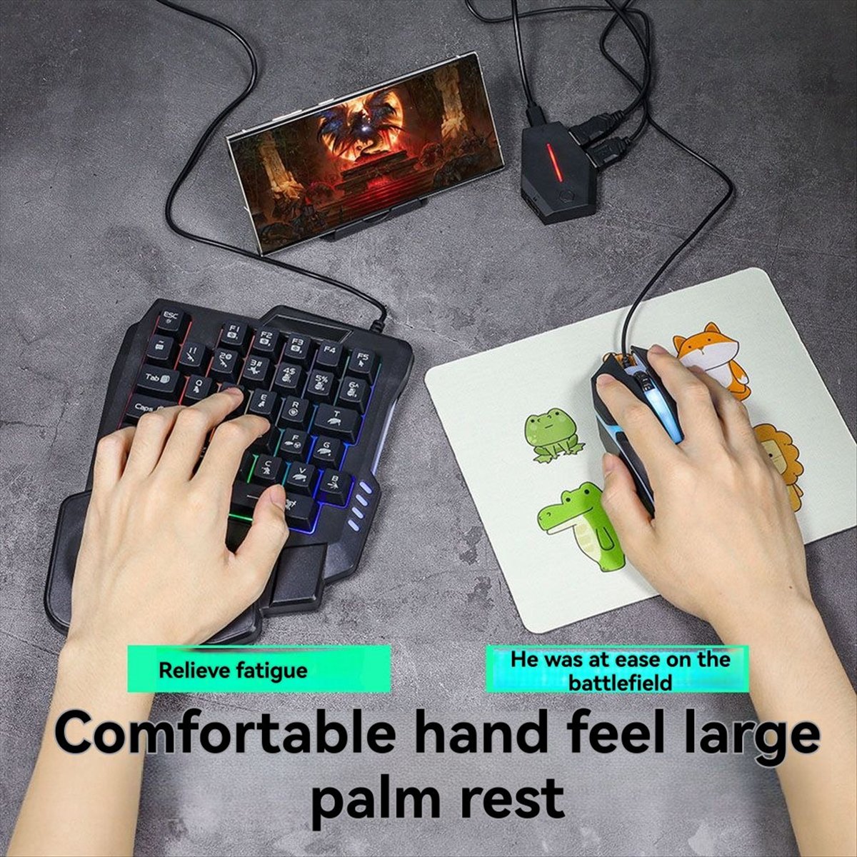 Goodprice 35キー人間工学に基づいたRGBゲーミン - Gaming Keyboard 1 Hand のレビューと価格
