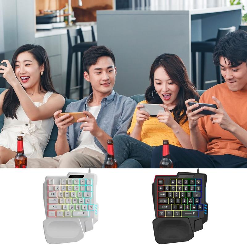 35 キーゲーミングキーボード片手 USB 有線片手 RGB - Gaming Keyboard Half のレビューと価格