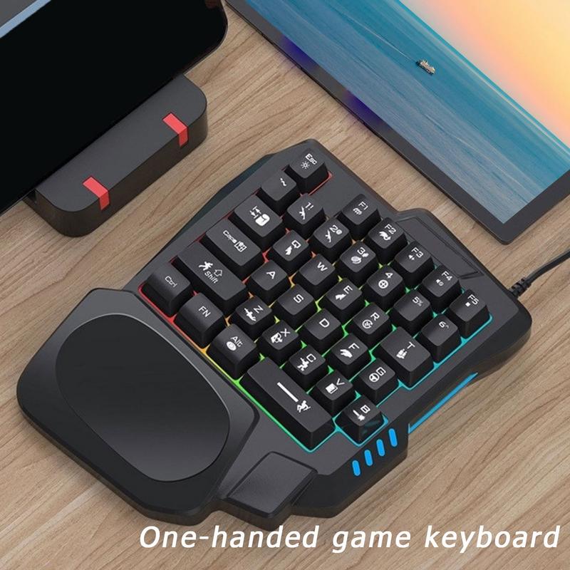 35 キーゲーミングキーボード片手 USB 有線片手 RGB - Gaming Keyboard Half のレビューと価格
