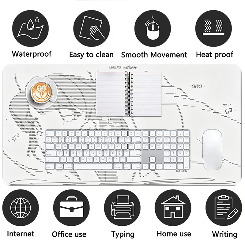 1 個革製マウスパッドアニメエンジェルガール Y2k かわい - Gaming Keyboard Tactile のレビューと価格